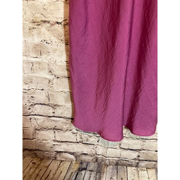 Linea Donatella Nightgown Womens‎ Medium Berry Satin & Lace Babydoll Romantic - Picture 7 of 15